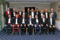 Society Dinner 14 December 2022. Top Table. Missing due to delayed arrival - Brigadier Ben Wrench and Chief Inspector Tom Leonard. (Photo courtesy of Richard Wilkins/Perthshire Advertiser)